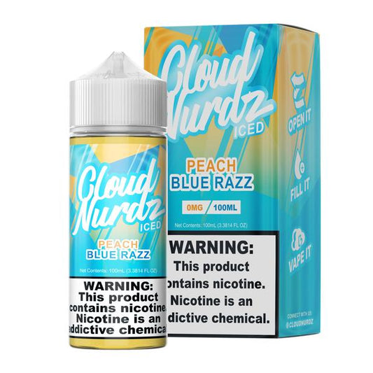 CLOUD NURDZ ICED | Peach Blue Razz 100ML eLiquid