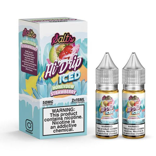 HI DRIP SALTS | Honeydew Strawberry Iced 2X15ML eLiquid